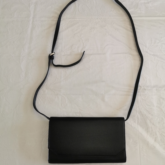 Nordstrom Black Leather Crossbody Bag - Picture 1 of 9